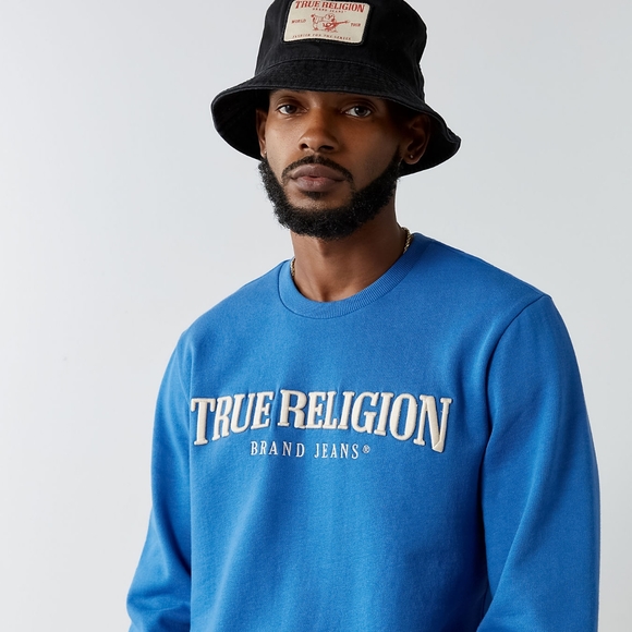 TRUE RELIGION LOGO BUCKET HAT BLACK ONE SIZE - Picture 3 of 9